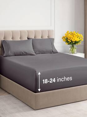Cgk Unlimited 060623441289 Extra Deep Pocket Queen Sheets - 4 Piece Breathable And Cooling Bed Ho