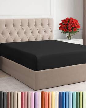 Cgk Unlimited 060623441593 Full Fitted Bed Sheet - Bottom Single Only Ultra-soft Hotel Lu Cgk Unlimited 060623441593 Full Fitted Bed Sheet - Bottom Single Only Ultra-soft Hotel Lu