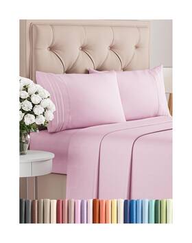 Cgk Unlimited 060623444006 Full Size 4 Piece Sheet Set - Comfy Breathable Cooling Bed Sheets Hote