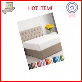 Cgk Unlimited 060623447557 Queen Size Fitted Bed Sheet - Hotel Luxury Single Bottom Only Fit