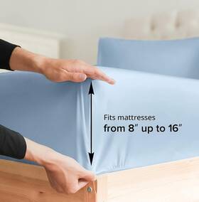 Cgk Unlimited 060623448615 Split King Size Fitted Bed Sheet - Hotel Luxury Single Bottom On