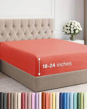 Cgk Unlimited 060623449407 Extra Deep Full Fitted Sheet - Hotel Luxury Single Only Easily