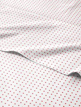 Cgk Unlimited 060765261295 Red Hearts Twin 3 Piece Sheet Set - Boys Girls Teens Easy Fit Deep Pocke