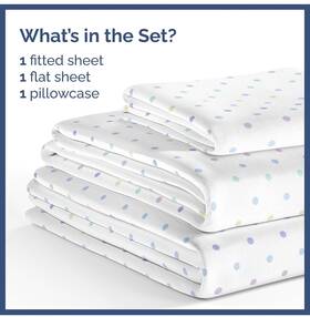 Cgk Unlimited 060765261806 Kids Polka Dots Twin 3 Piece Sheet Set Boys Girls Teens Toddler Easy Fit Soft