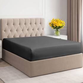 Cgk Unlimited 060765262155 Queen 400 Thread Count Cotton Fitted Sheet - Hotel Quality 100% Sheets