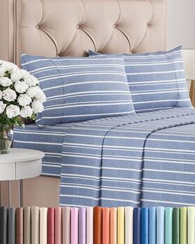 Cgk Unlimited 060765268386 King Size 4 Piece Sheet Set Comfy Breathable And Cooling Bed Sheets Hotel