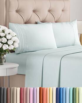 Cgk Unlimited 060765269192 King Size 4 Piece Sheet Set - Comfy Breathable Cooling Bed Sheets Hote