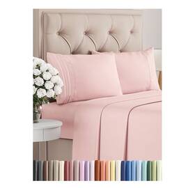 Cgk Unlimited 060765269383 Full Size 4 Piece Sheet Set Pink Cooling Bed Sheets Deep Pockets Wrinkle Free Cgk Unlimited 060765269383 Full Size 4 Piece Sheet Set Pink Cooling Bed Sheets Deep Pockets Wrinkle Free