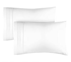 Cgk Unlimited 060937141479 King Pillow Cases Set Of 2 - Soft Hotel Quality Pillowcase Covers Comfy L