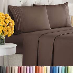 Cgk Unlimited 060937141592 Full Size 4 Piece Sheet Set - Comfy Breathable And Cooling Sheets Hotel Luxur