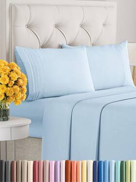 Cgk Unlimited 060937141677 Queen Size 4 Piece Sheet Set - Comfy Breathable And Cooling Sheets Hotel Luxu