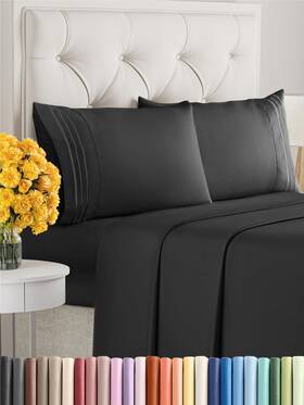 Cgk Unlimited 060937141813 King Size 4 Piece Sheet Set - Comfy Breathable And Cooling Sheets Hotel Luxur