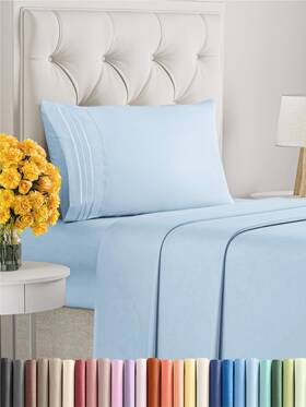 Cgk Unlimited 060937141899 Twin Xl Size 3 Piece Sheet Set - Comfy Breathable And Cooling Sheets Hotel Lu