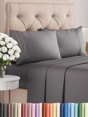 Cgk Unlimited 060937142025 Full Size 4 Piece Sheet Set - Comfy Breathable And Cooling Bed Sheets Hot