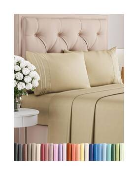X54c1 Cgk Unlimited 060937142094 Queen Size 4 Piece Sheet Set - Comfy Breathable Wrinkle Free Beige X54c1 Cgk Unlimited 060937142094 Queen Size 4 Piece Sheet Set - Comfy Breathable Wrinkle Free Beige