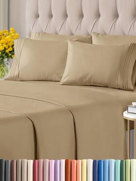 Cgk Unlimited 060937142322 Queen 6 Piece Sheet Set - Breathable And Cooling Bed Sheets Hotel Luxury