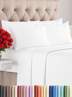 Cgk Unlimited 060937142681 King 6 Piece Sheet Set - Breathable And Cooling Sheets Hotel Luxury Bed