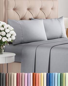Cgk Unlimited 061017860891 Twin 4 Piece Sheet Set Comfy Breathable And Cooling Ultrasoft Hotel Luxury Be