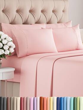 Cgk Unlimited 061017861034 Queen Sheets Set 6 Piece - Bed Size Soft Hotel Luxury Bedding