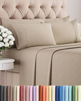 Cgk Unlimited 061017861072 King 6 Piece Sheet Set Comfy Breathable And Cooling Soft Hotel Luxury Bedding
