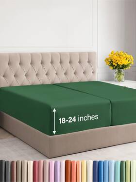 Cgk Unlimited 061017867333 Extra Deep Split King Fitted Sheet - Hotel Luxury Single Easil Cgk Unlimited 061017867333 Extra Deep Split King Fitted Sheet - Hotel Luxury Single Easil