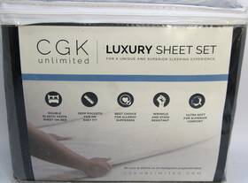 Cgk Unlimited 076281778914 Luxury Sheet Set Cal King Deep Pockets Dark Grey. New Cgk Unlimited 076281778914 Luxury Sheet Set Cal King Deep Pockets Dark Grey. New