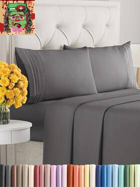 14187138 Cgk Unlimited Queen Size 4 Piece Sheet Set - Comfy Breathable And Cooling Sheets Hotel Luxury