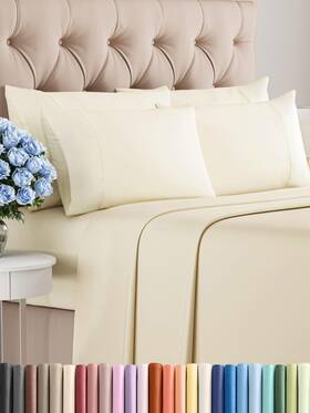 1687e6c9bd3925 Cgk Unlimited Linens 6-piece Comfy Deep Pockets Sheet Set Off White Queen