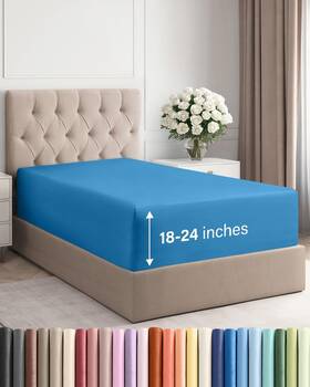 21inchfittedtwindenimblue Cgk Unlimited Extra Deep Twin Fitted Sheet - Hotel Luxury Single 20 Denim Blue 21inchfittedtwindenimblue Cgk Unlimited Extra Deep Twin Fitted Sheet - Hotel Luxury Single 20 Denim Blue