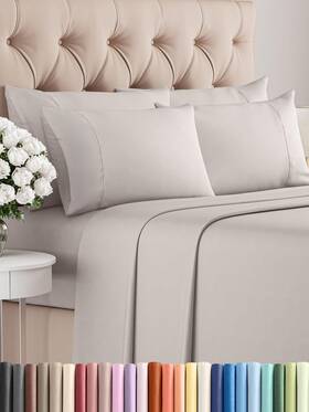 Cgk Unlimited 652143989263 Linens Cal King 6 Piece Sheet Set - California 04 Light Grey Cgk Unlimited 652143989263 Linens Cal King 6 Piece Sheet Set - California 04 Light Grey