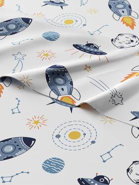 Alc-382 Cgk Unlimited Kids Space Full 4 Piece Sheet Set-boys Girls Teens Toddler-easy Fit Deep
