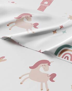 Alc-387 Cgk Unlimited Kids Queen Size Princess Bed Sheets - 4 Piece Sheet Set Rainb