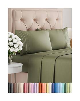 Calking4pcsagegreen Cgk Unlimited Cal King Size 4 Piece Sheet Set - Comfy Breathable Cooling Bed Sheets Calking4pcsagegreen Cgk Unlimited Cal King Size 4 Piece Sheet Set - Comfy Breathable Cooling Bed Sheets