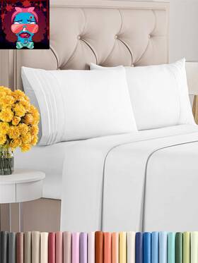 Comin18ju063678 Cgk Unlimited King Size 4 Piece Sheet Set - Comfy Breathable And Cooling Sheets Hotel Luxury B