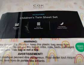 8541811754 Cgk Unlimited Rgmp13ddej Luxury Bed Sheet Set 4 Piece Rainbow Design Twin New