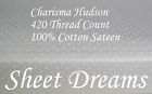 Charisma 100 Tc Dot Hudson Ivory Cotton Set 22 Deep 420 Sateen Sheet King