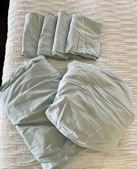 1130003 Charisma King Brushed Microfiber 6-pc Sheet Set Blue Green Spa Wrinkleshield