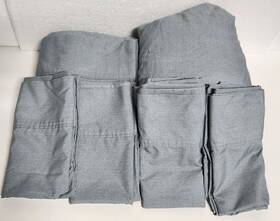 1562702 Charisma King Size 6 Pc Microfiber Sheet Set Gray Herringbone