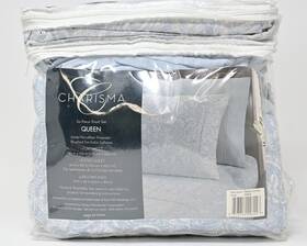 Charisma 843754006023 6 Piece Queen Microfiber Sheet Set Paisley Lore Blue Charisma 843754006023 6 Piece Queen Microfiber Sheet Set Paisley Lore Blue