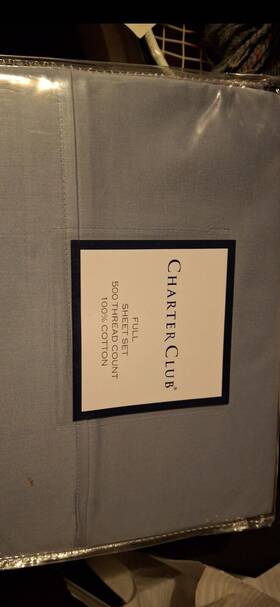 Charter Club 706258049586 New Full Size Sheet Set Baby Blue Charter Club 706258049586 New Full Size Sheet Set Baby Blue