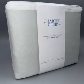 Charter Club 706258596448 -sleep Luxe -800 Thread Count Cotton Sheet Set - Aloe-king Charter Club 706258596448 -sleep Luxe -800 Thread Count Cotton Sheet Set - Aloe-king