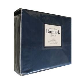 Charter Club 733001639572 New Navy Peony Solid Damask 550 Tc 100% Cotton Queen Sheet Set Charter Club 733001639572 New Navy Peony Solid Damask 550 Tc 100% Cotton Queen Sheet Set