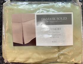 Charter Club 766360260330 Damask Solid King Bedskirt 500 Tc Pima Cotton Sage Green 16 Inch Drop