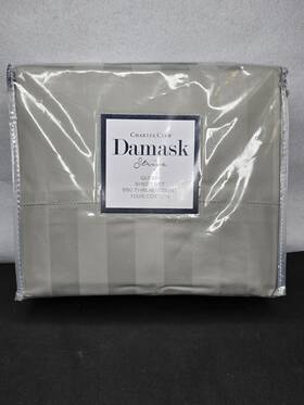 Charter Club Damask 706258050766 Stripe 550 Thread Count Supima Cotton 4 Piece Queen Sheet Set Smoke Charter Club Damask 706258050766 Stripe 550 Thread Count Supima Cotton 4 Piece Queen Sheet Set Smoke