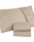 X018 Charter Club Damask Stripe 500 Thread Count King Sheet Set Ivory 762120240673