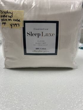 T800qnsivr Charter Club Sleep Luxe 800tc Cotton 4 Piece Queen Sheet Set Ivory Preowned