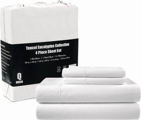 Ch4pctnclssqn Chateau Home Collection 100% Tencel Sheet Set Soft Breathable 300 Thread Count Oeko-tex Certified Q