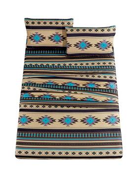 Chezmoi Collection 840079168634 Prescott 3-piece Southwestern Microfiber Twin Xl Teal