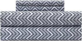 Bss37336-an Chic Home Alaina 4 Piece Sheet Set Super Soft Contemporary Striped Chevron Patte Bss37336-an Chic Home Alaina 4 Piece Sheet Set Super Soft Contemporary Striped Chevron Patte