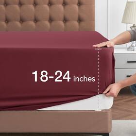 Chixpace 976316697958 Extra Deep Queen Fitted Sheet - Pocket Single Fits 18 Inch